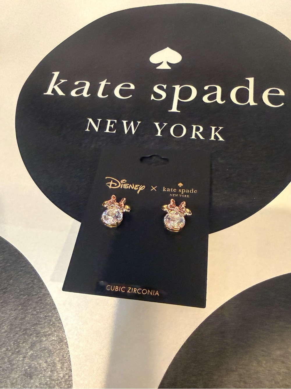 kate spade Disney Gold and Pink Minnie Stud Earrings